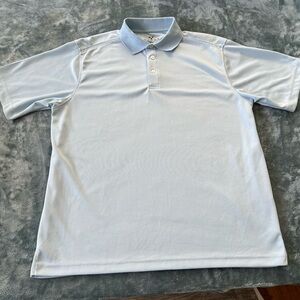 Wedge Performance Golf Short Sleeve Polo Shirt Men's M Blue Moisture Wicking EUC
